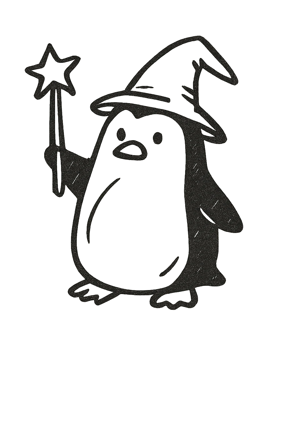 A penguin wizard emoji