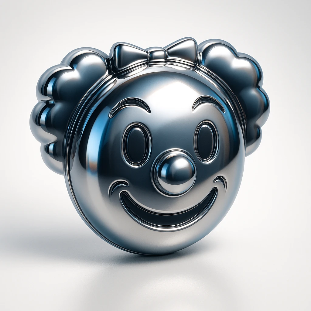clown face emoji, silver emoji