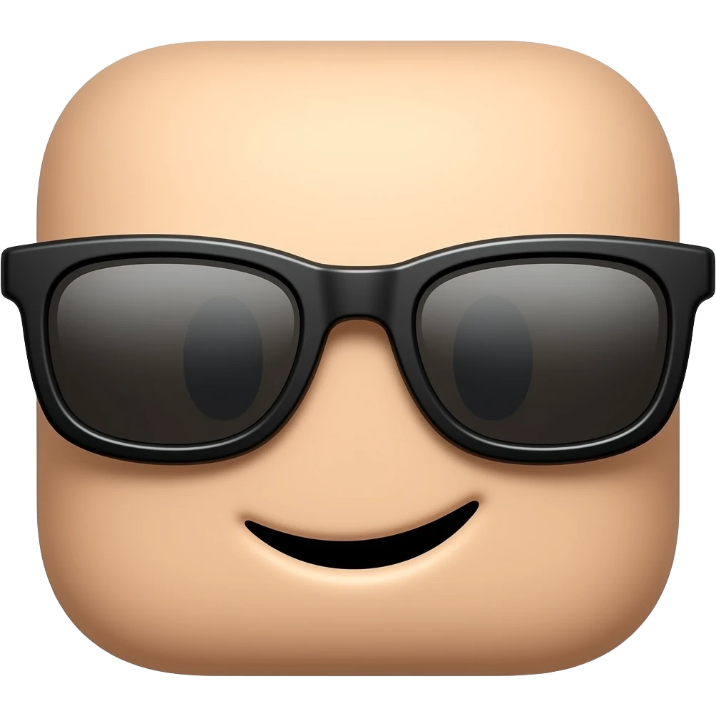 Roblox usando óculos de sol logo emoji