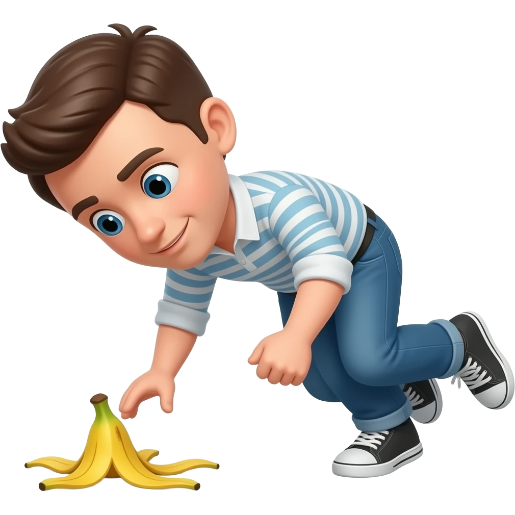 person slipping on banana peel emoji