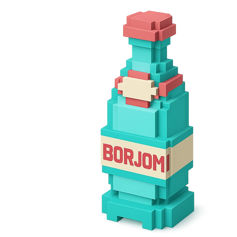 бутылка borjomi, no background emoji