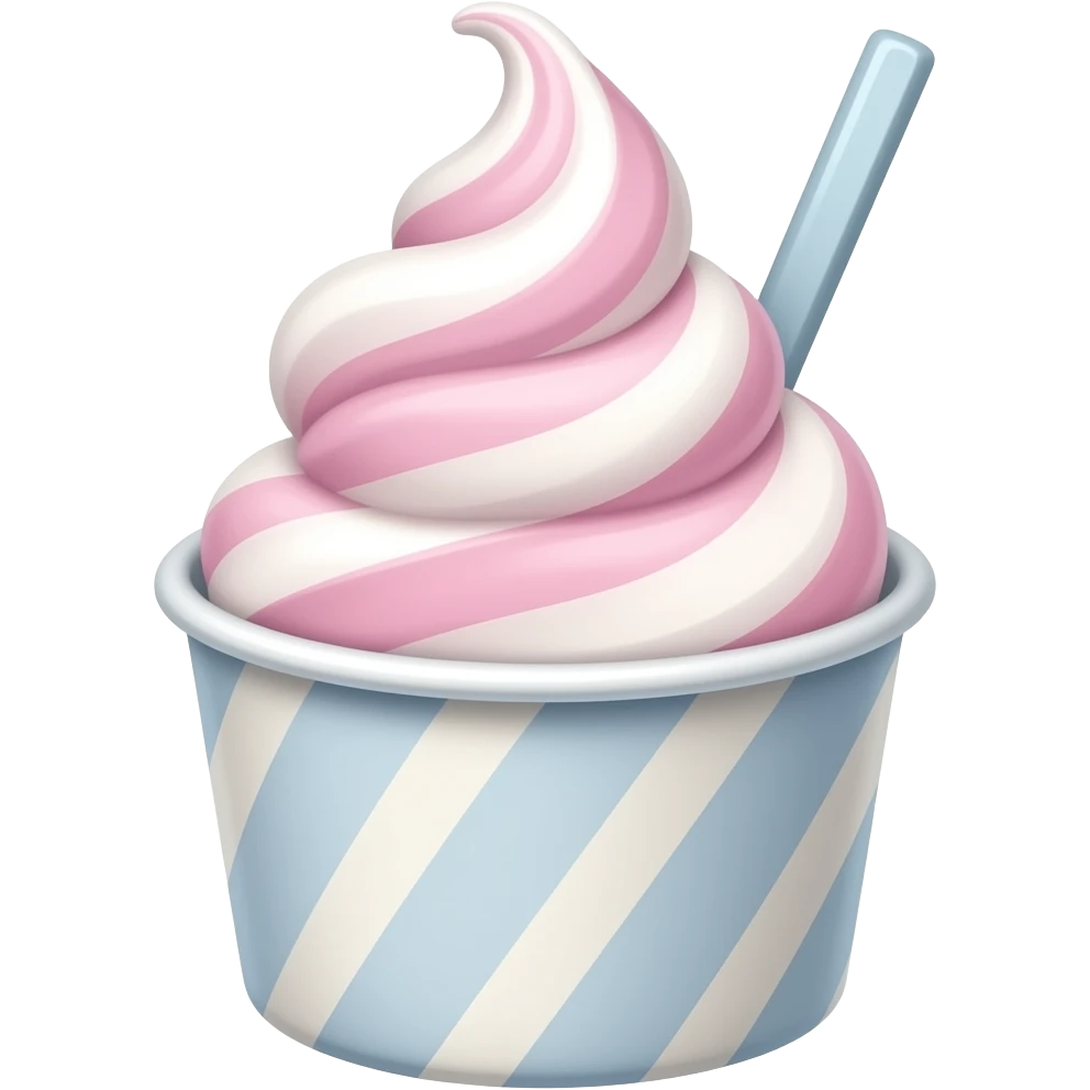 Pastel Fro yo emoji
