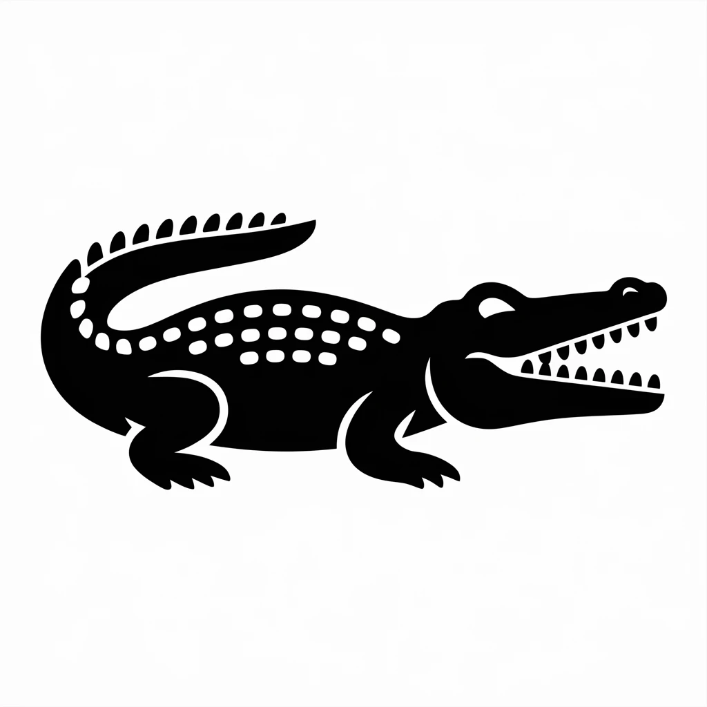 Crocodile icon black silhouette emoji