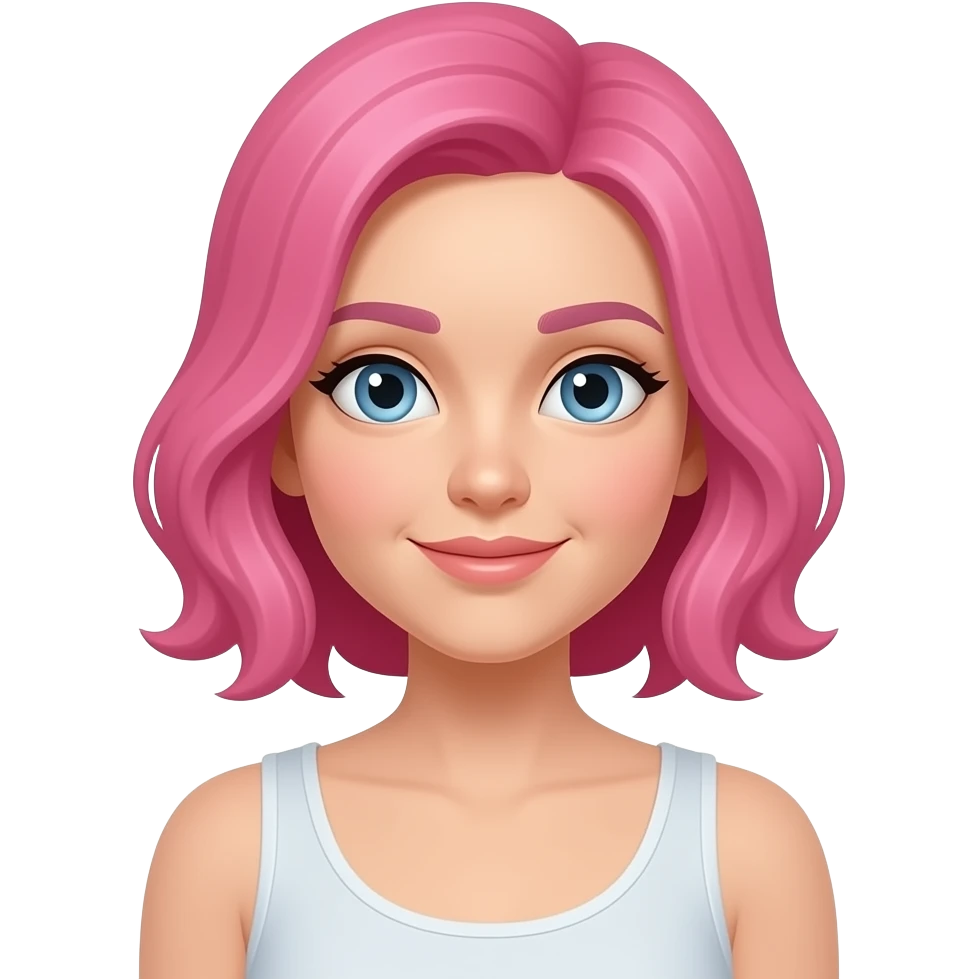 woman with pink hair shrugging emoji