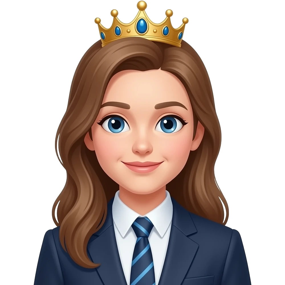 young queen in suit emoji