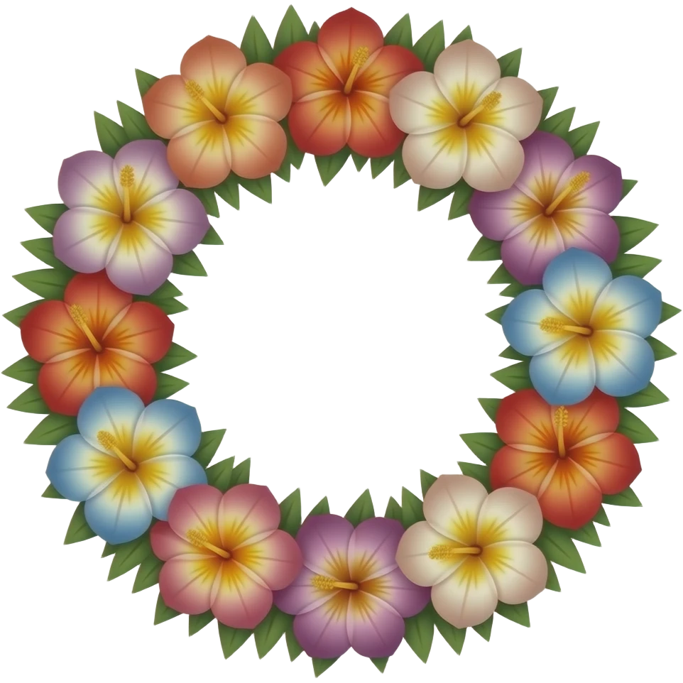 Flower lei emoji