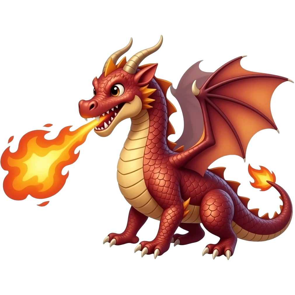 Dragon blowing fire emoji emoji