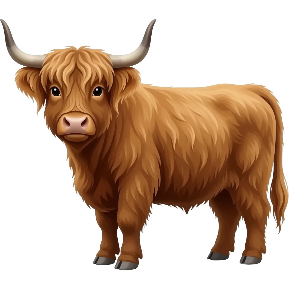 male Highland cow emoji