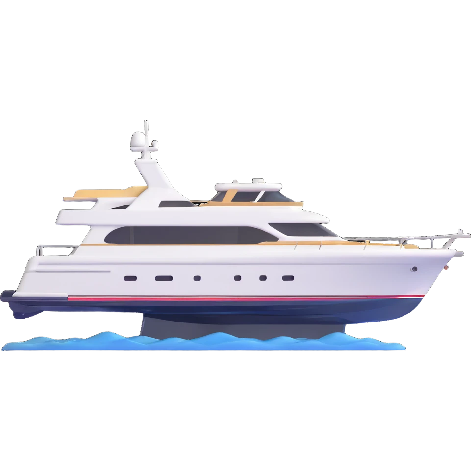 make a 70ft motor yacht facing to the right  emoji