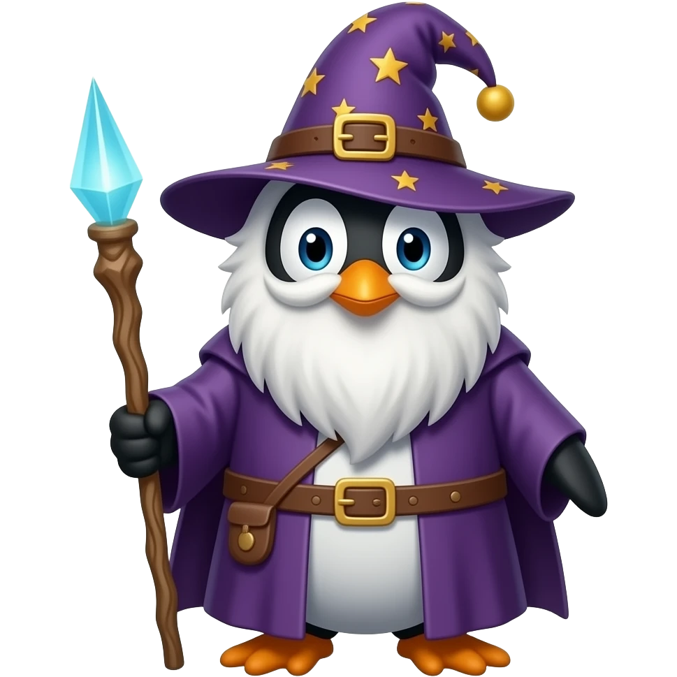 Penguin Wizard emoji