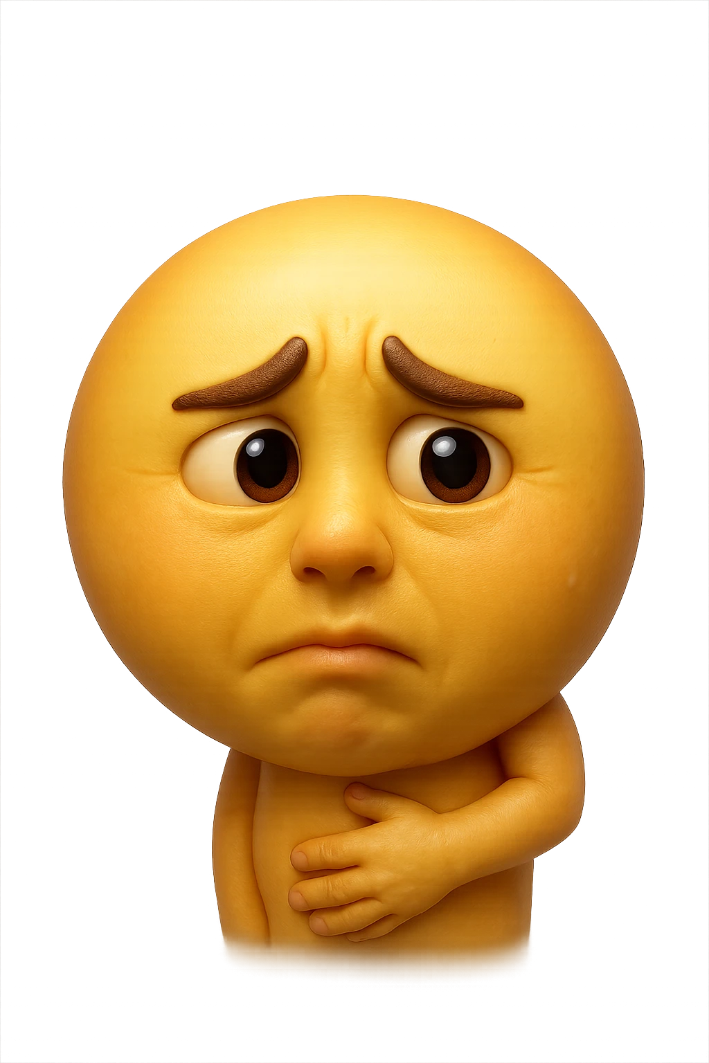 emoji stile iphone che riguarda l'argomento "stipsi/andrò al bagno oggi?", iperrealistico 4k emoji