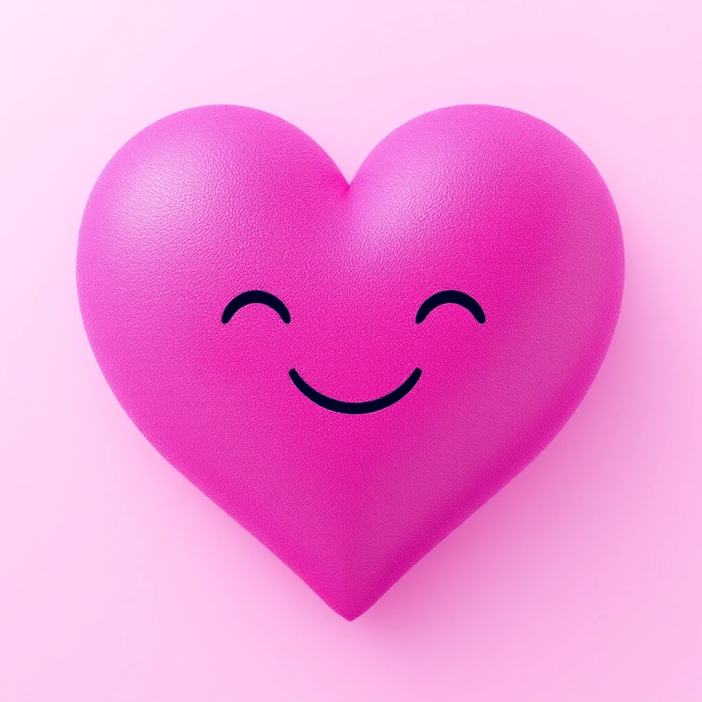 pink heart emoji with a cute face emoji