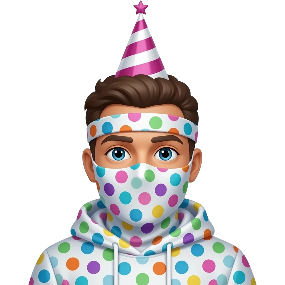 make me a emoji that is covered in birthday wrapping emoji