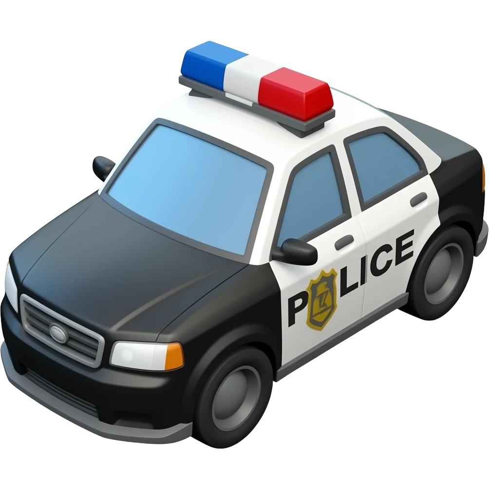 Low poly police car emoji