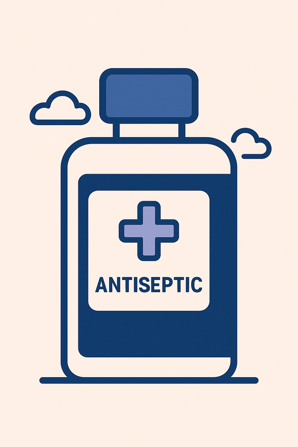 antiseptic bottle, clean and simple design emoji