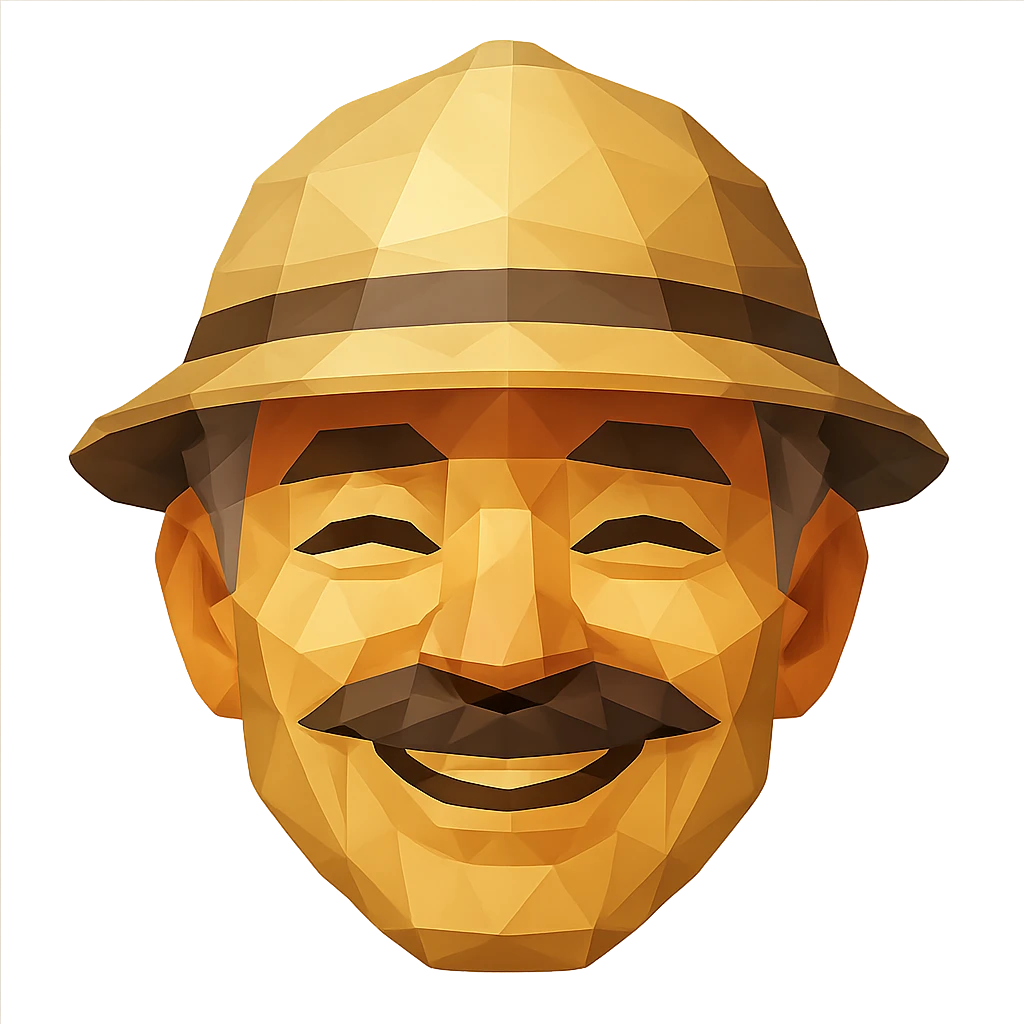 Create a realistic emoji character named Master Hunt. Helmet, The background should be transparent , for positive work culture. emoji