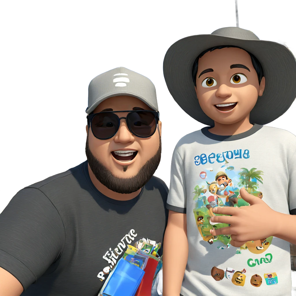 two boys enjoying sunny day emoji