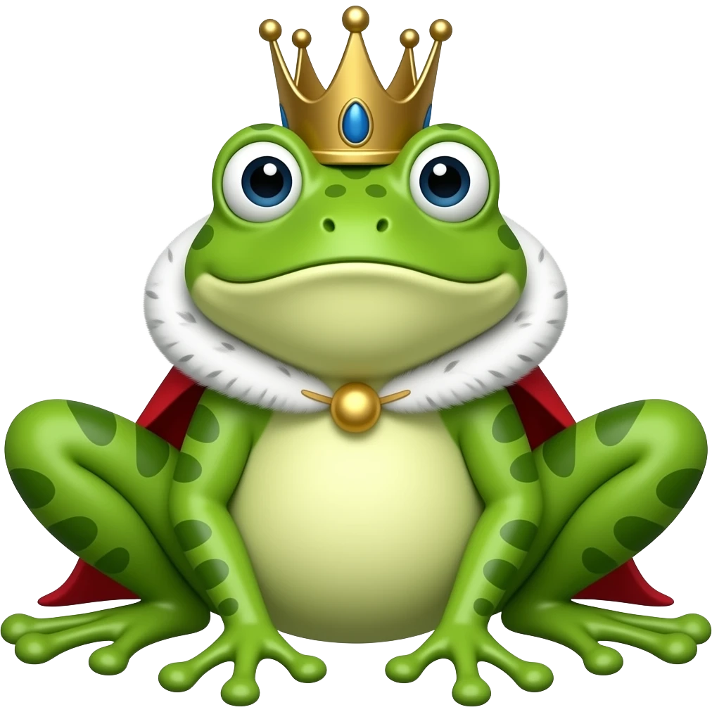 Frogs king emoji