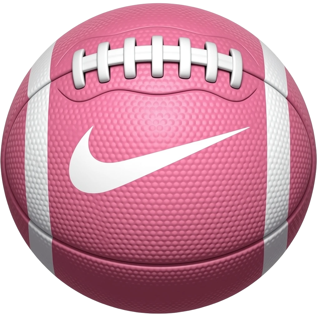 Ballons de foot avec motif rugueux tout rose avec le logo de Nike en blanc emoji