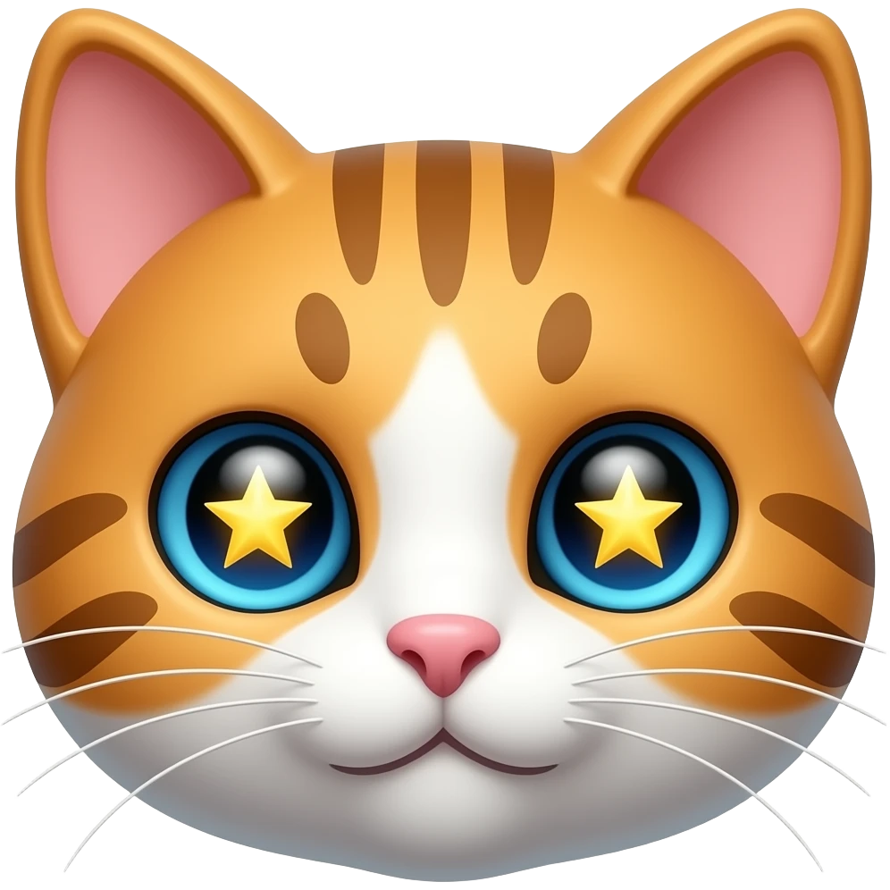 Faz um emoji de cara de gato só que misturado com esse emoji 🤩← emoji