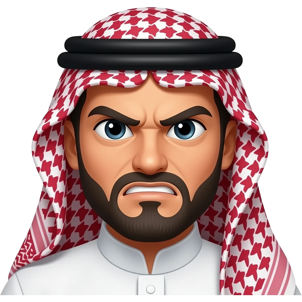Angry face arab man emoji