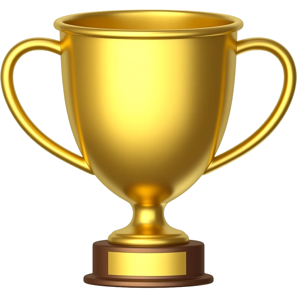 minimalistic line art sticker of a golden trophy, elegant thin strokes, pastel tones, clean vector design, no background, modern aesthetic, 8k emoji