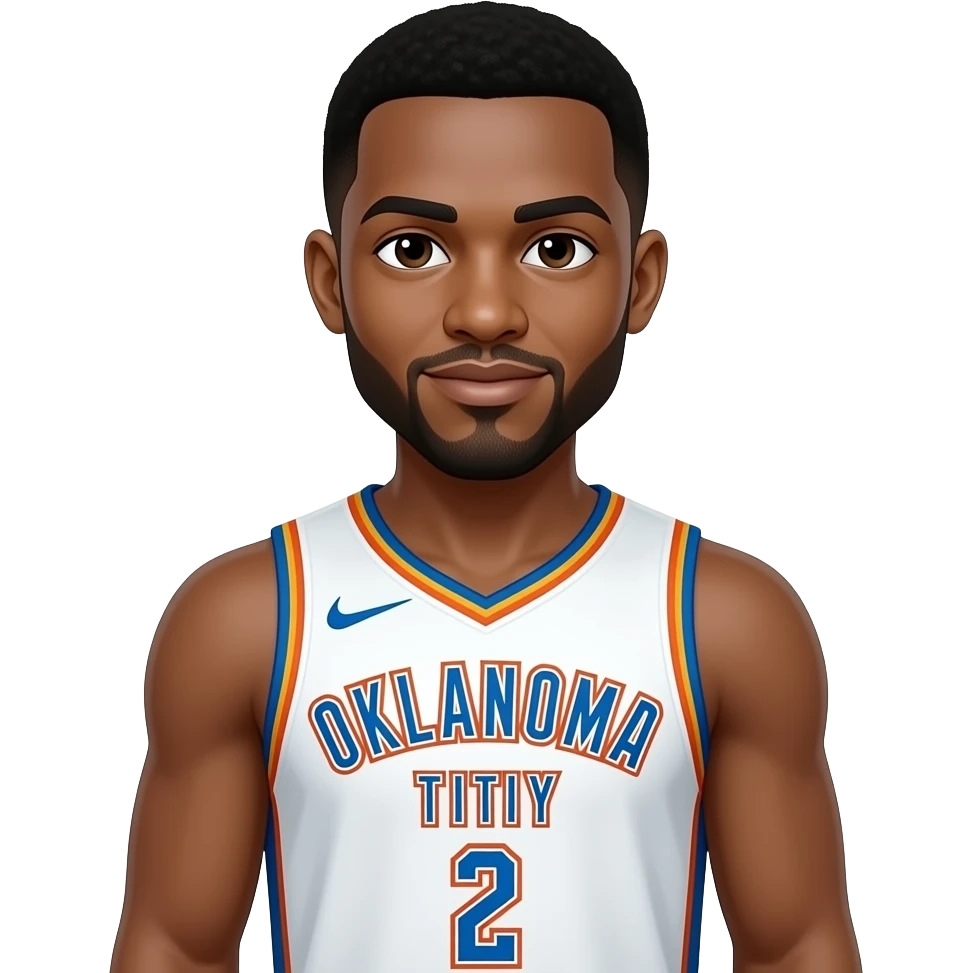sga from the okc thunder with 2 on the front emoji