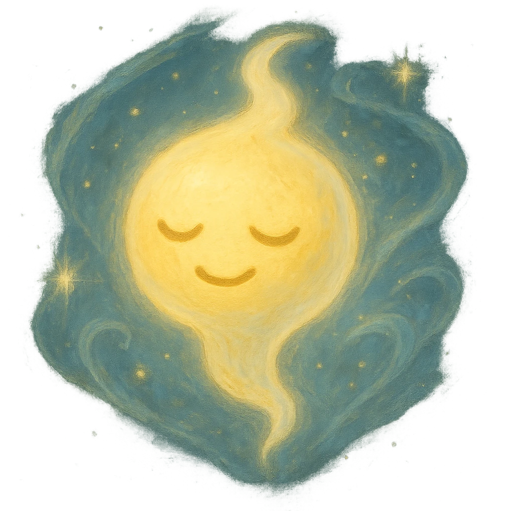soul emoji, glowing, ethereal emoji