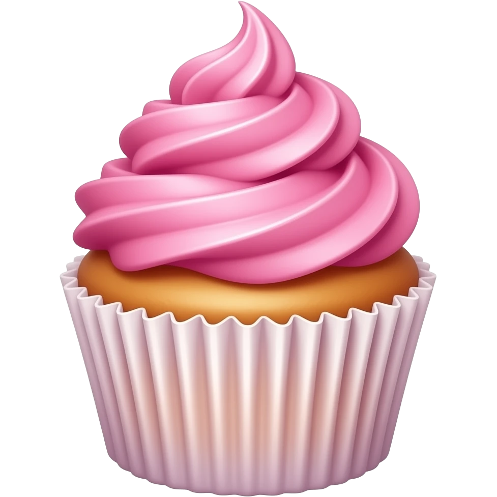 Cupcake with pink icing emoji