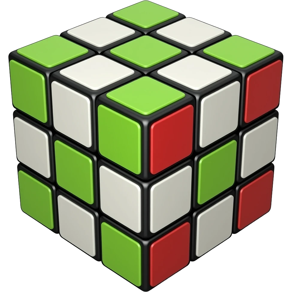 Rubiks cube 3x3x3 emoji