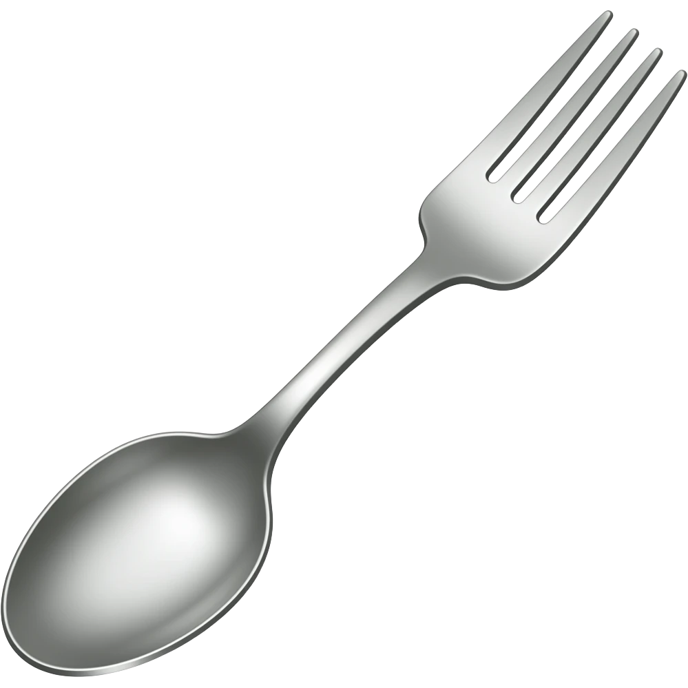 spoon with fork top emoji