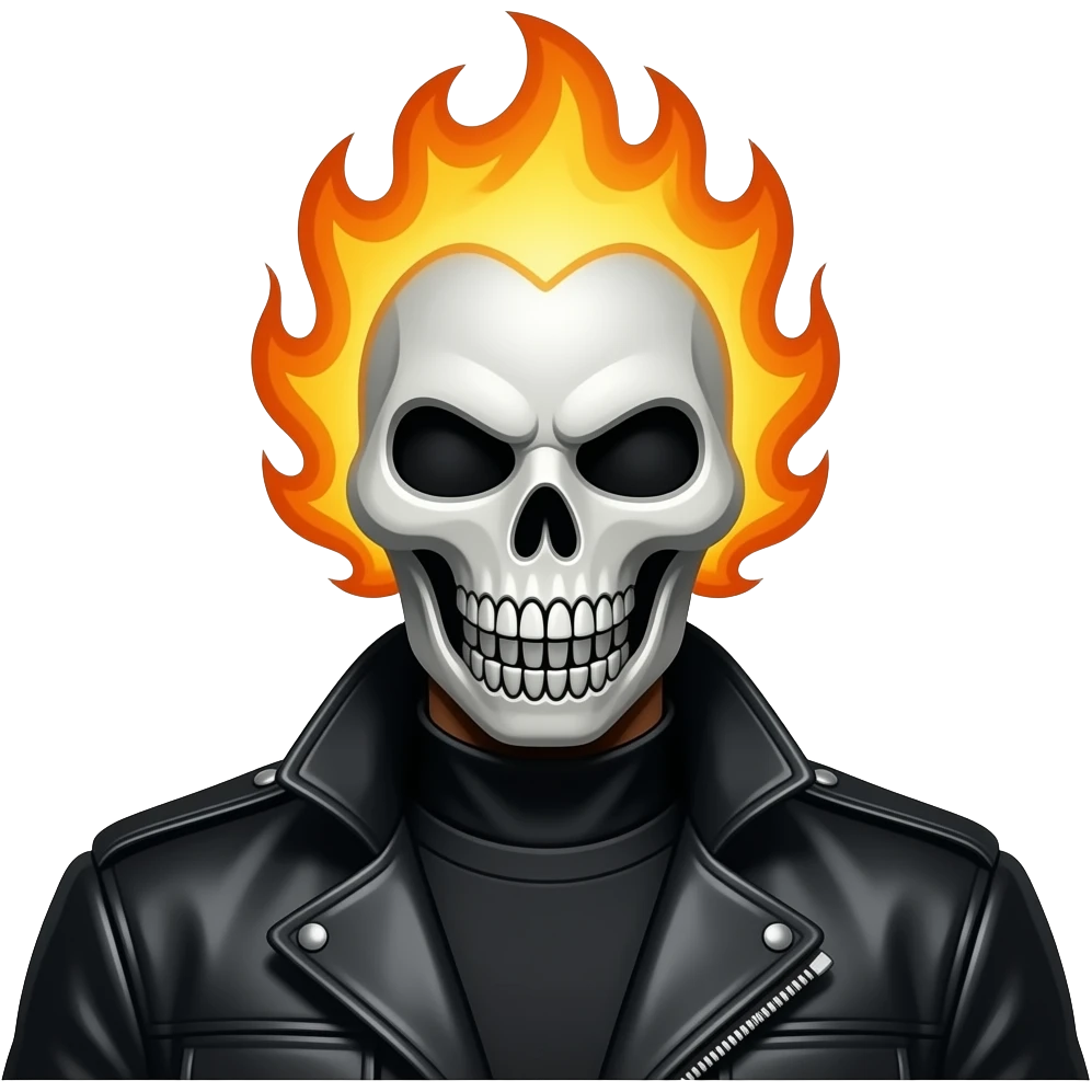 Create an emoji of  the ghost rider exactly like the movie emoji