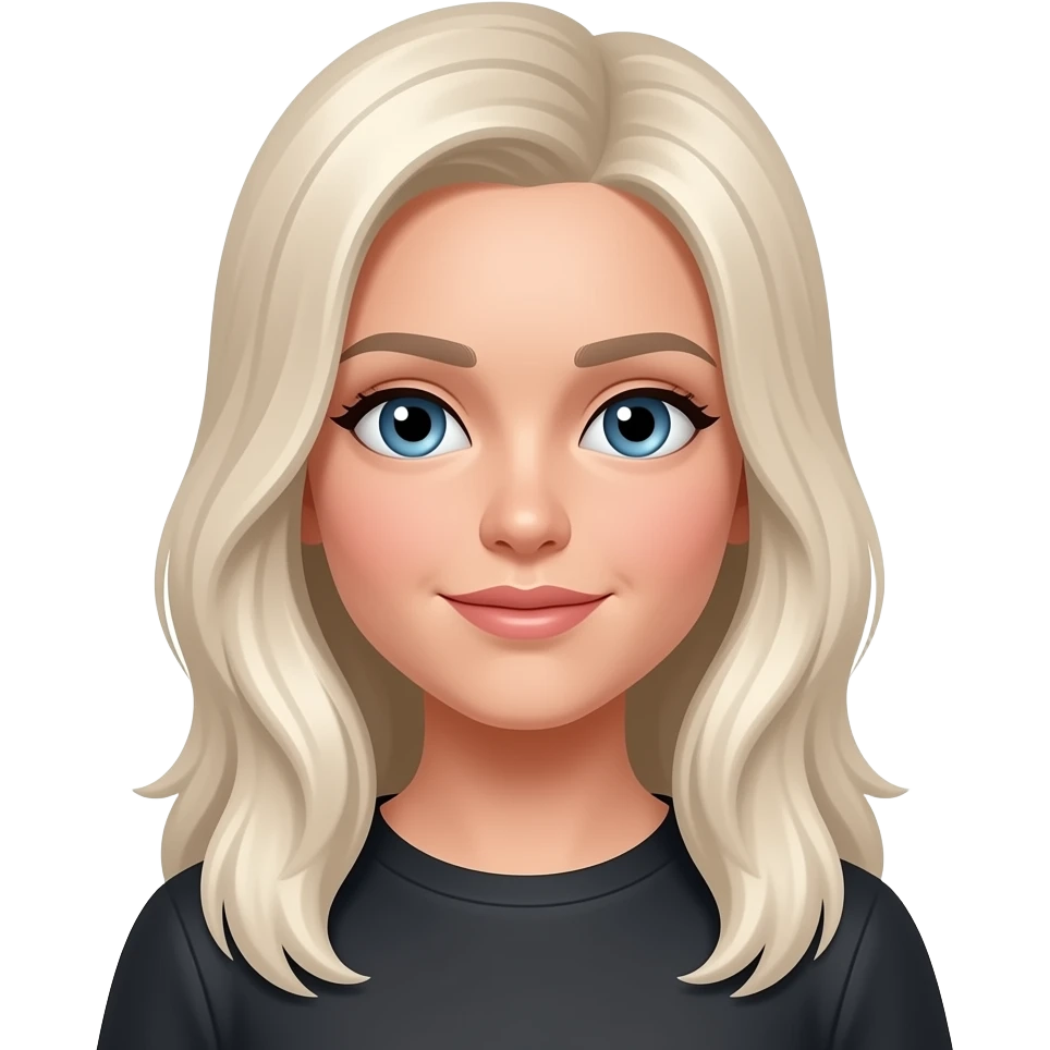 Long platinum blonde hair emoji