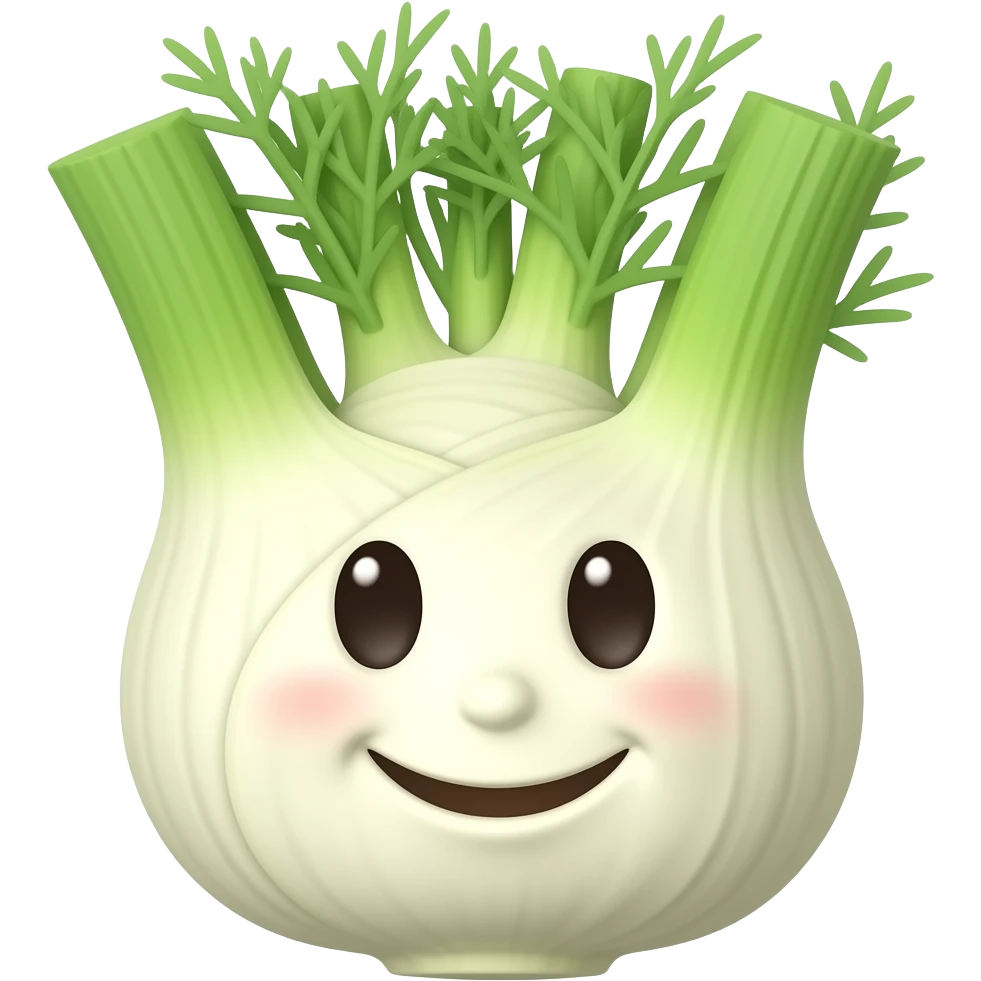 Fenouil rond qui sourit emoji