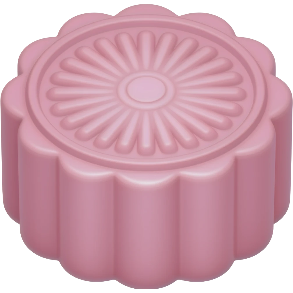 Pink mooncake emoji