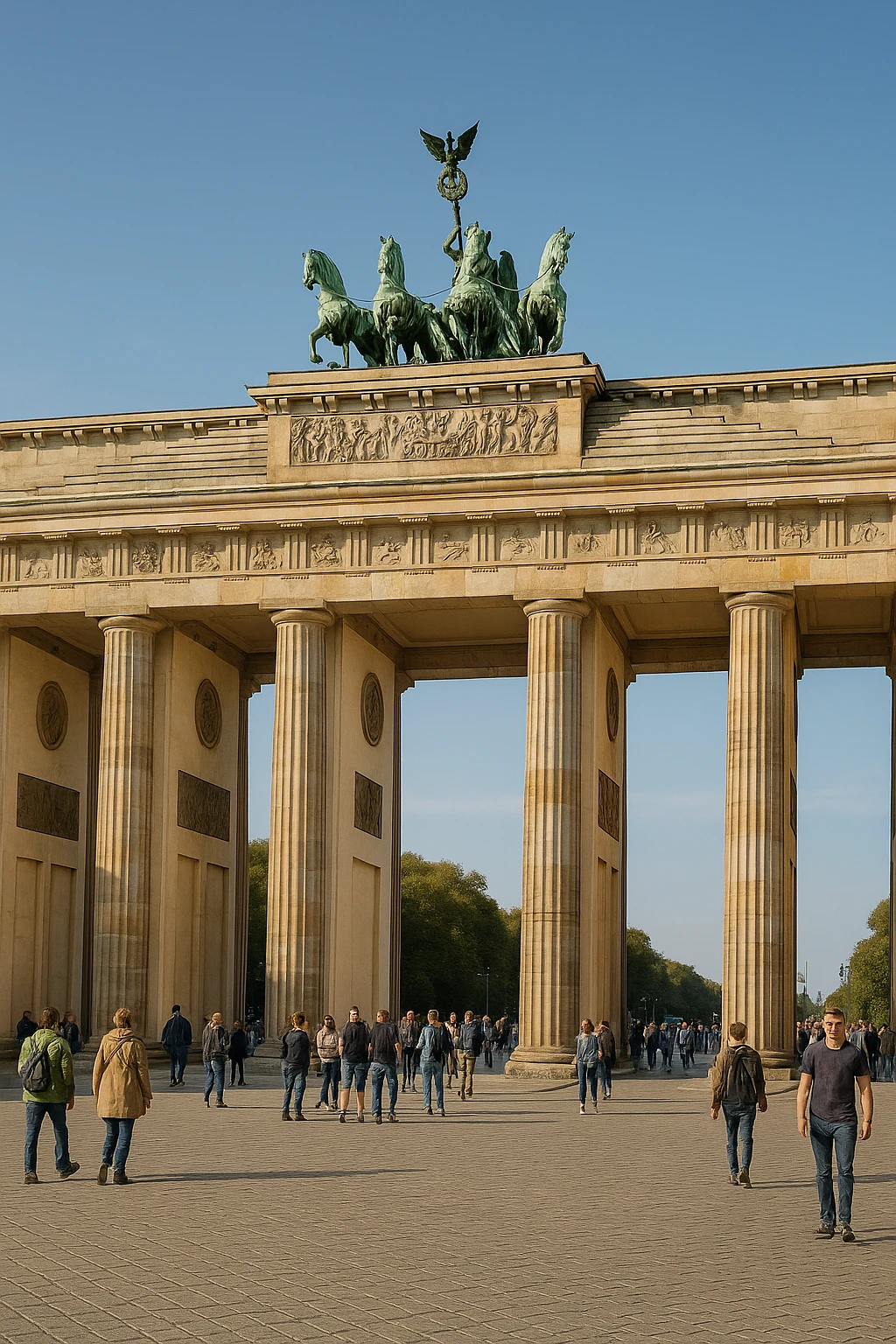 Brandenburg Gate, iconic German landmark, detailed and realistic emoji