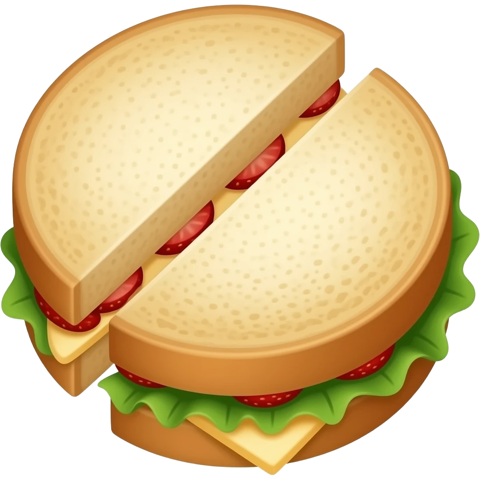 only Strawberry and cream cheese sando without others split in half emoji