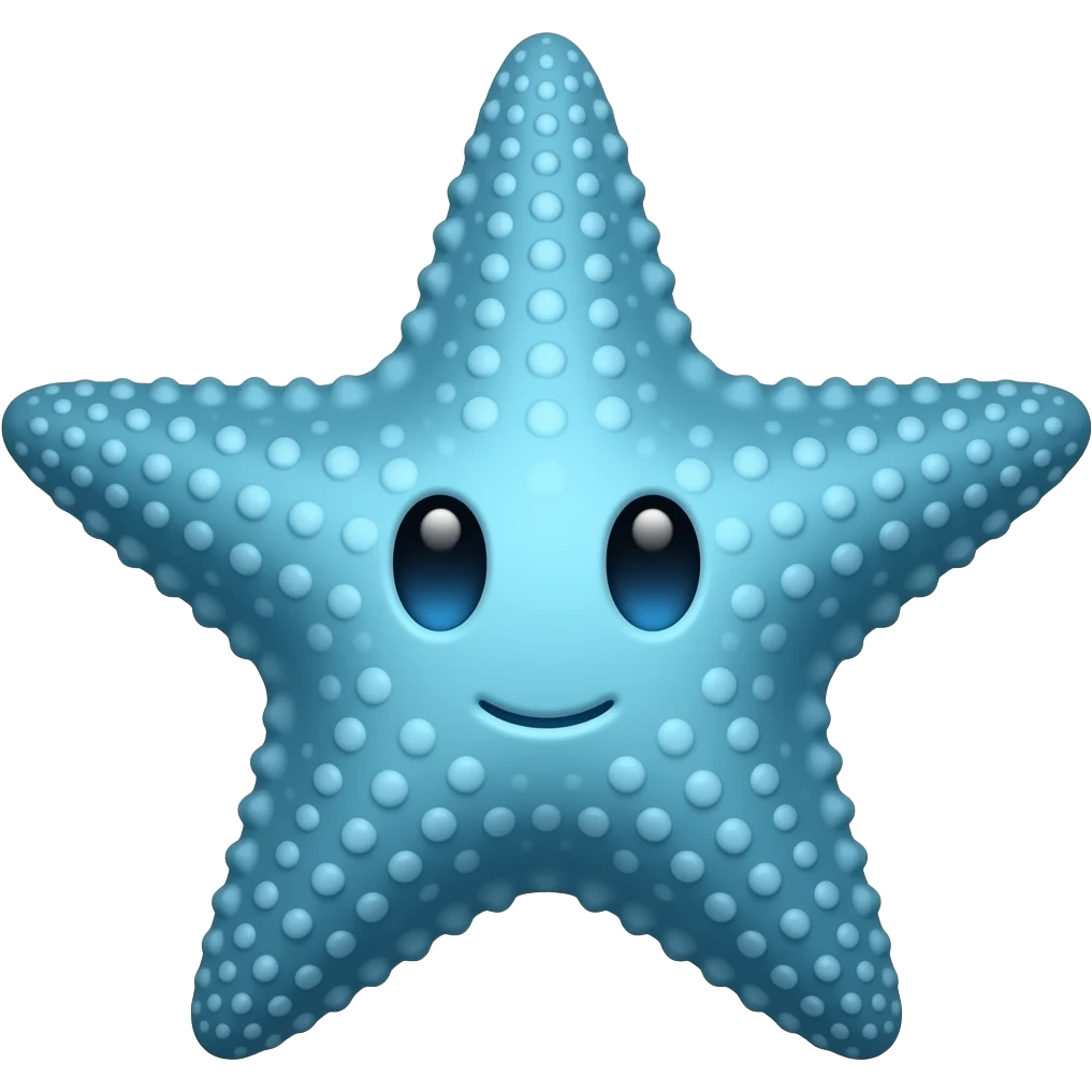 blue star fish with face ' emoji