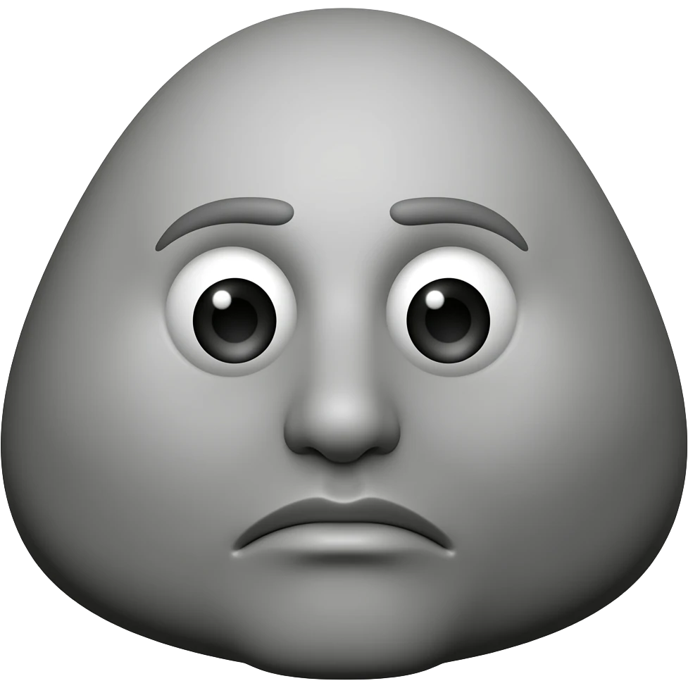 rock with face emoji