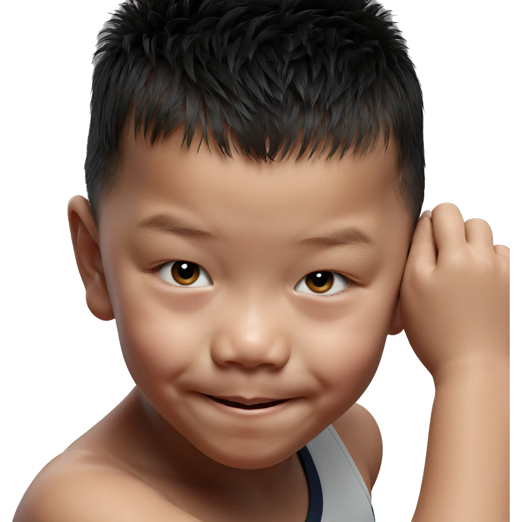 happy boy portrait smiling emoji