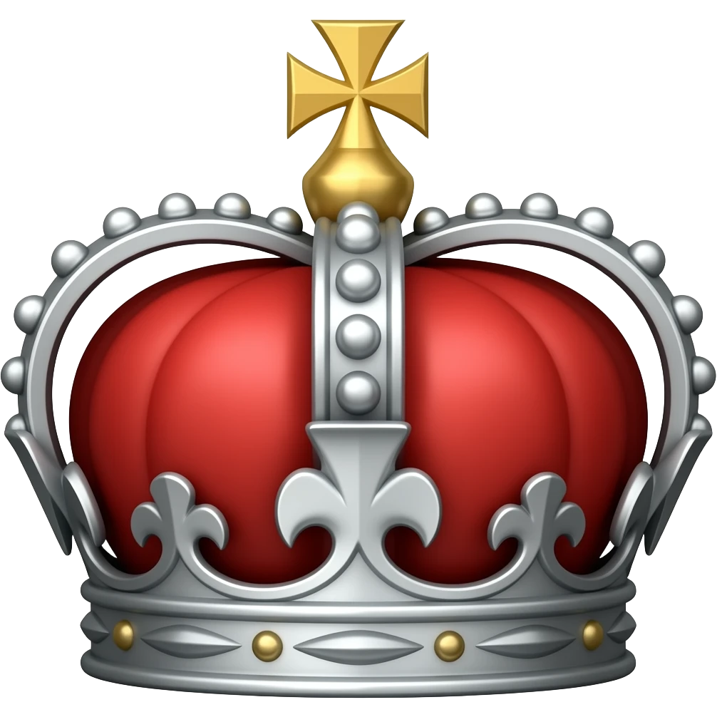 Create a crown which is unique and silver or gold in colouy emoji