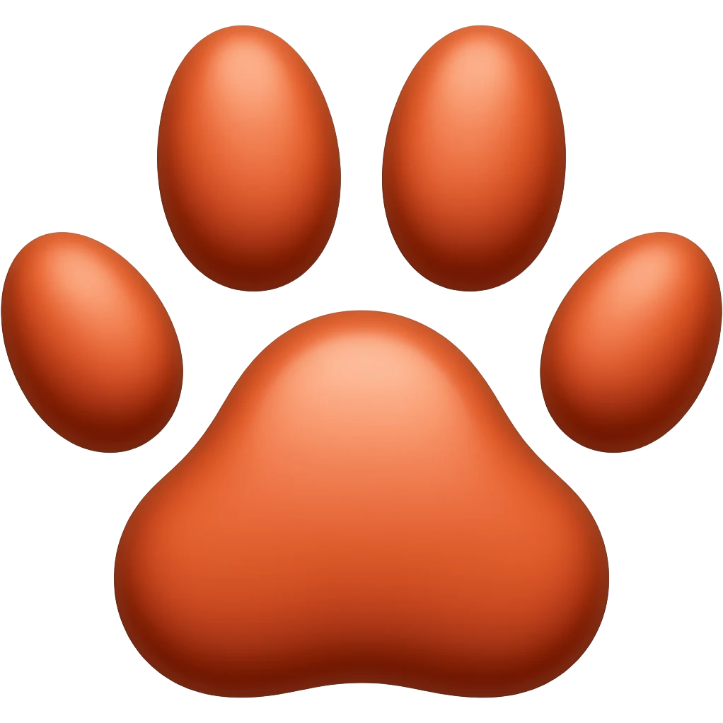 Red wolf paw emoji