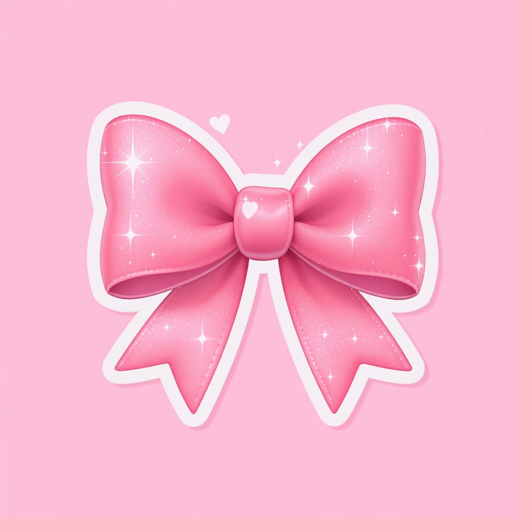 bow emoji, cute and shiny, with a heart accent emoji