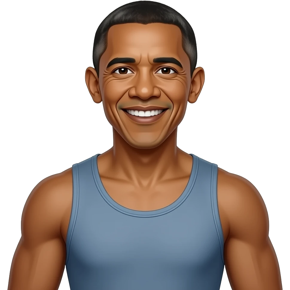 barack obama muscle emoji