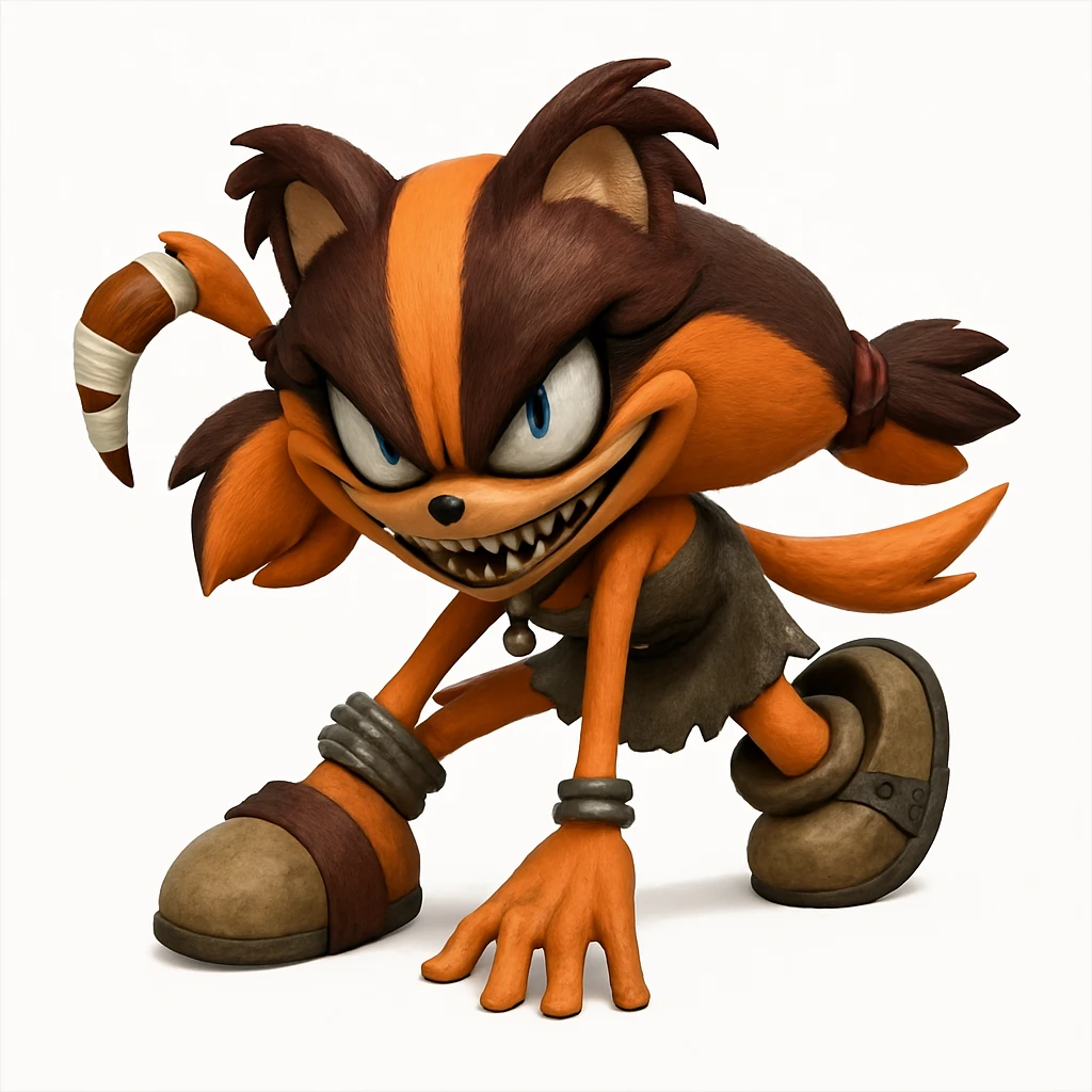 Enhance the eyes and mouth to be even scarier with a very intense, menacing stare, an exaggerated sharp or sinister grin, and deeper shadowing for a truly frightening and unsettling effect. Keep the picture quality and style exactly the same with no other changes. emoji