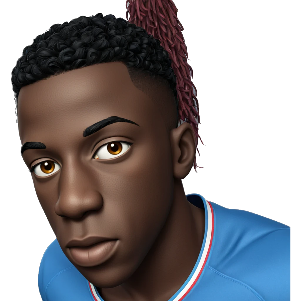 dark-skinned male portrait emoji