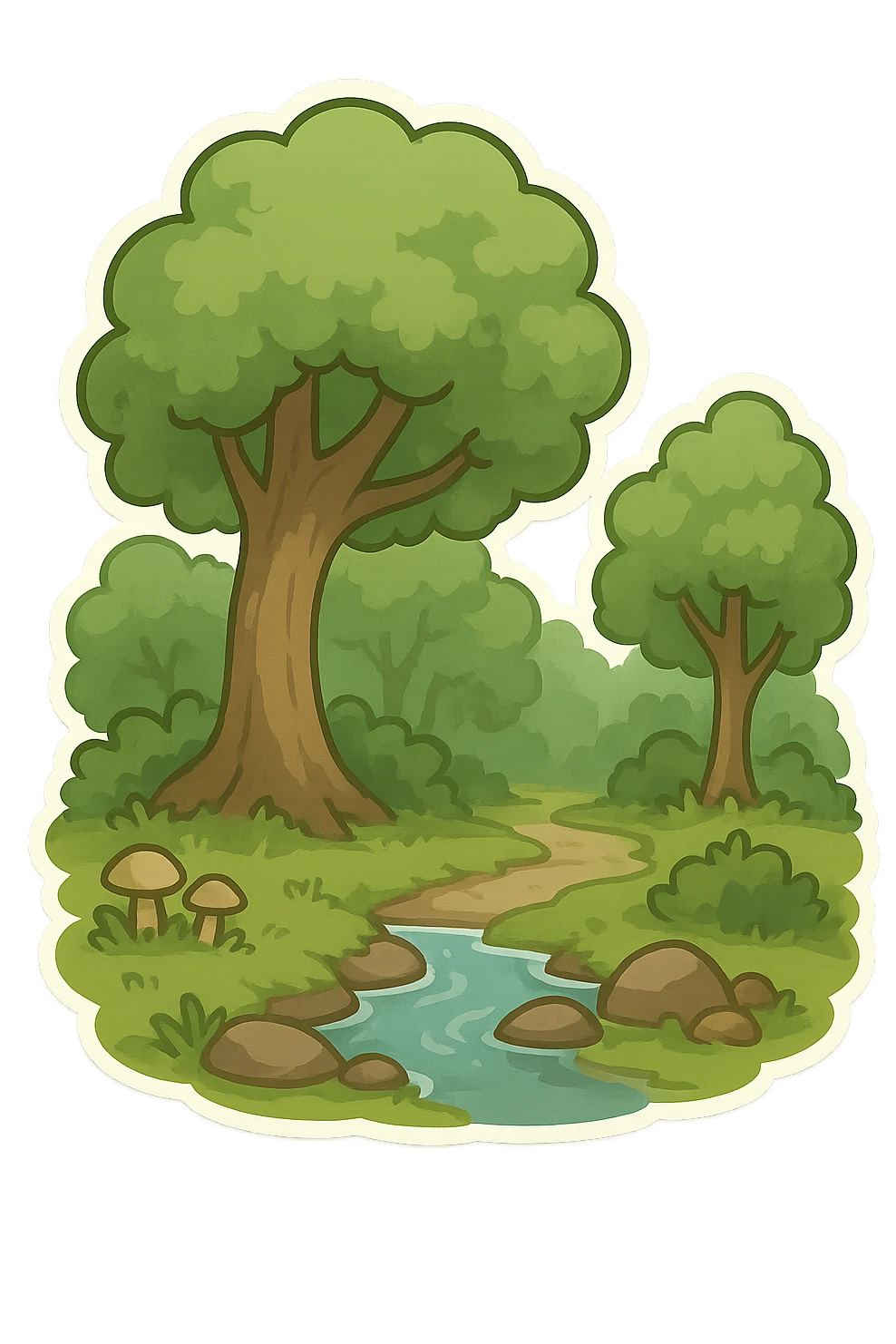 一个森林深处的场景 emoji