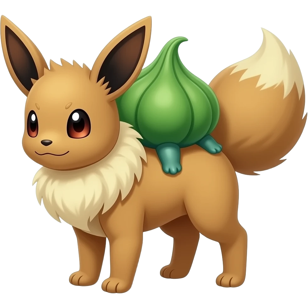 Ivysaur-Eevee-Tropius-hybrid-fusion emoji