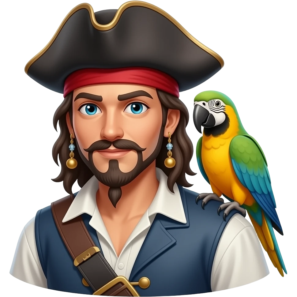 pirate and parrot emoji
