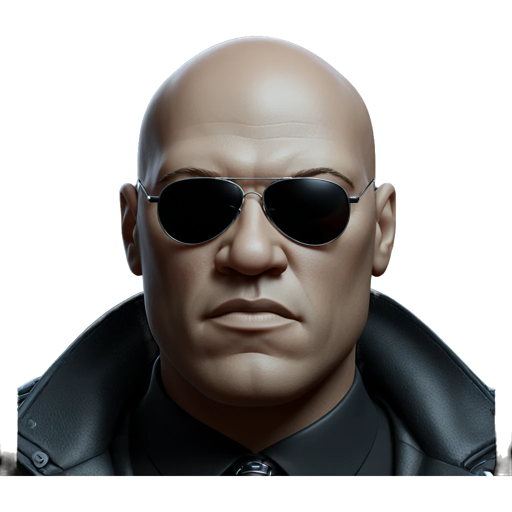 bald guy in sunglasses portrait emoji